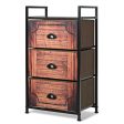 Industrial 3-Layers Fabric Dresser with Fabric Drawers and Steel Frame Hot on Sale