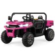 2-Seater Kids Ride On Dump Truck with Dump Bed and Shovel-Pink Discount