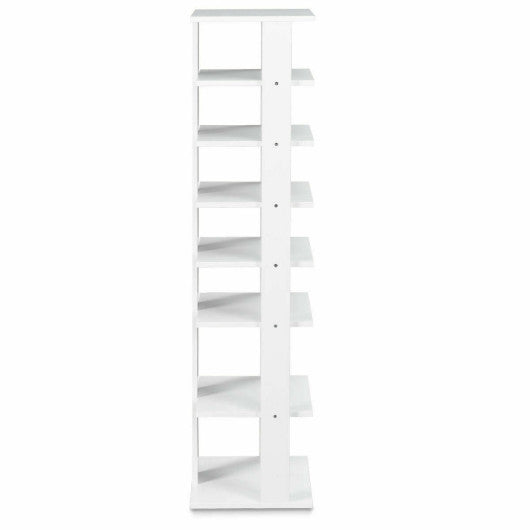 Wooden Shoes Storage Stand 7 Tiers Shoe Rack Organizer Multi-shoe Rack Shoebox-White Online Hot Sale