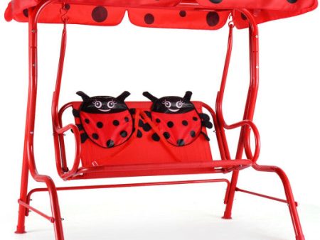 2 Person Kids Patio Swing Porch Bench with Canopy Discount