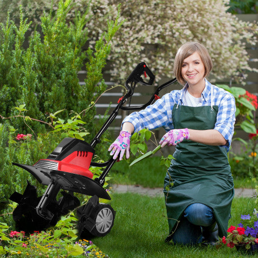 17-Inch 13.5 Amp Corded Electric Tiller and Cultivator 9-Inch Tilling Depth Online