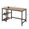 47  55  Computer Desk Office Study Table Workstation Home with Adjustable Shelf Rustic Brown-M on Sale