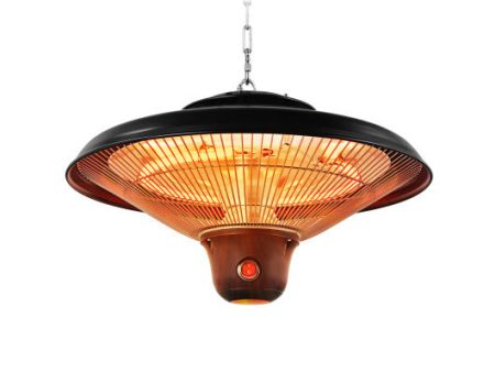 1500W Electric Hanging Ceiling Mounted Infrared Heater with Remote Control-Black Online now