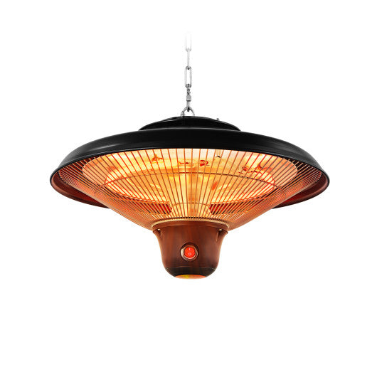 1500W Electric Hanging Ceiling Mounted Infrared Heater with Remote Control-Black Online now