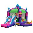 Inflatable Bounce Castle with Canopy Shade Cover and Slide For Discount