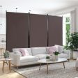 3-Panel Room Divider Folding Privacy Partition Screen for Office Room-Brown Online Hot Sale