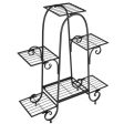 6-Tier Plant Stand with Adjustable Foot Pads-Black Online Sale