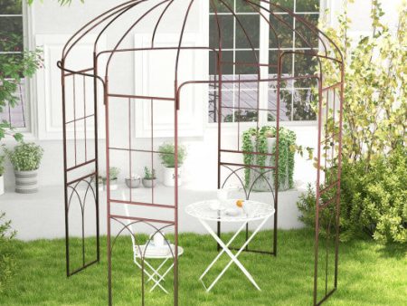 8.4 x 7 Feet Wide Birdcage Shape Garden Arbor For Sale