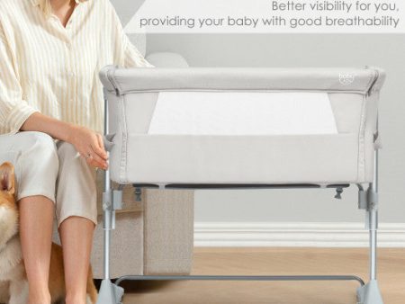 Travel Portable Baby Bed Side Sleeper  Bassinet Crib with Carrying Bag-Beige Supply