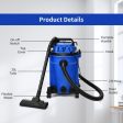 3 in 1 6.6 Gallon 4.8 Peak HP Wet Dry Vacuum Cleaner with Blower-Blue Supply