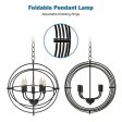 20 Inch 5 Lights Metal Chandelier with Pivoting Interlocking Rings Supply