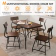 2 Pieces Modern Dining Room Side Chairs with Metal Frame-Brown Hot on Sale