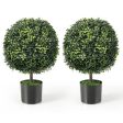 Artificial Ball Tree set of 2 with Natural Look and Water Resistance Online now