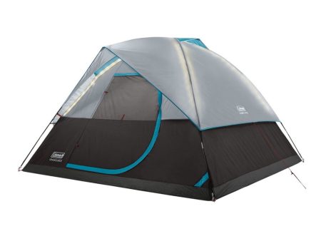 Coleman OneSource Rechargeable 4-Person Camping Dome Tent w Airflow System  LED Lighting [2000035457] Hot on Sale