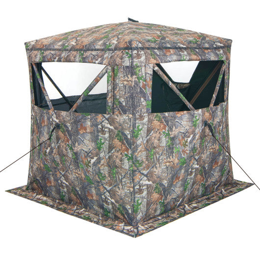 2-3 Person Hunting Blind Portable Pop Up Ground Tent with Carry Bag and Storage Pocket Discount