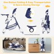 A-Shaped High Chair with 4 Lockable Wheels-Navy Hot on Sale