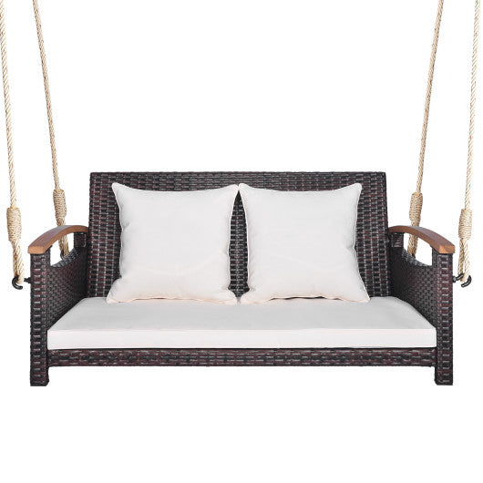 2-Person Patio Rattan Porch Swing Online