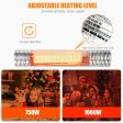 1500W Indoorand Outdoor Electric Heater with 2 Power Settings -Silver Online