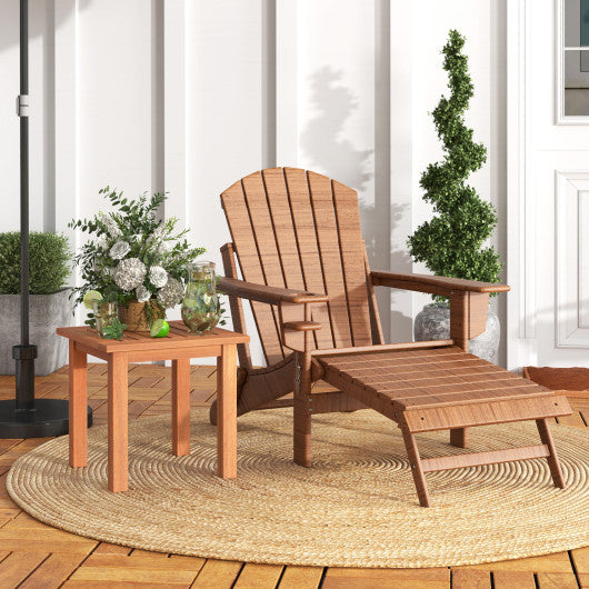 Patio Hardwood Square Side Table with Slatted Tabletop Discount