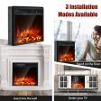 18 Inch 1500W Electric Fireplace Freestanding and Recessed Heater For Cheap