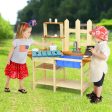 Kid s Outdoor Wooden Pretend Cook Kitchen Playset Toy For Cheap