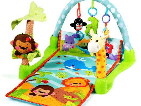 4-in-1 Baby Play Gym Mat with 3 Hanging Educational Toys Online now