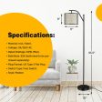 Standing Floor Lamp with Adjustable Head for Living Room and Bedroom Discount