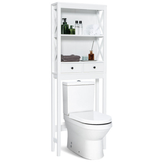 Toilet Space Saver Bathroom Organizer Storage Shelf with Drawers For Sale