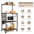 4-Tier Kitchen Baker’s Rack on Wheels Online