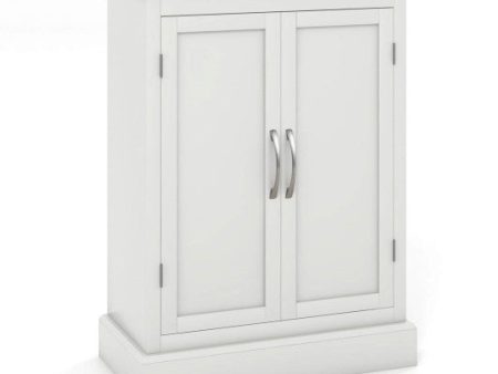 2-Door Freestanding Bathroom Cabinet with Adjustable Shelves-White For Discount