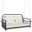 2-Person Outdoor Hanging Chair with Ropes-Gray Hot on Sale