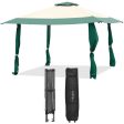 13 Feet x 13 Feet Pop Up Canopy Tent Instant Outdoor Folding Canopy Shelter-Green Hot on Sale