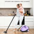 2000W Heavy Duty Multi-purpose Steam Cleaner Mop with Detachable Handheld Unit-Purple For Discount