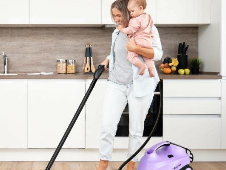 2000W Heavy Duty Multi-purpose Steam Cleaner Mop with Detachable Handheld Unit-Purple For Discount