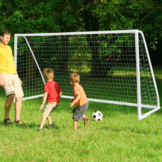 12 x 6 Feet Soccer Goal with Strong PVC Frame and High-Strength Netting Online now