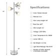 64 Inch 3-Light LED Floor Lamp Reading Light for Living Room Bedroom-Silver Discount