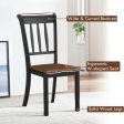 2 Pieces Solid Whitesburg Spindle Back Wood Dining Chairs-Black Hot on Sale