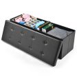 45 Inches Large Folding Ottoman Storage Seat-Black Online now