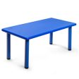 Kids Plastic Rectangular Learn and Play Table-Blue For Cheap