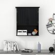 2-Door Wall Mount Bathroom Storage Cabinet with Open Shelf-Black Online