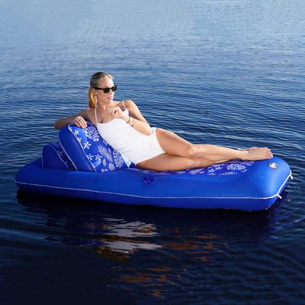 Aqua Leisure Supreme Convertible Lounge Ripstop Hawaiin Wave [APL16997P2] on Sale