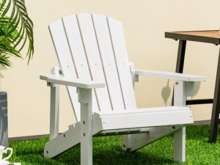 Kid s Adirondack Chair with High Backrest and Arm Rest-White Hot on Sale