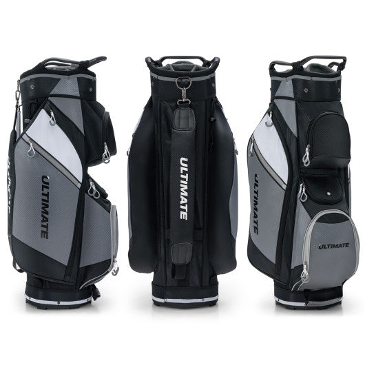 14-Way Golf Cart Stand Bag with Waterproof Rain Hood Online Sale