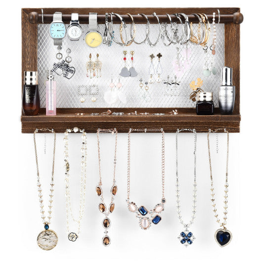 Wall Mounted Jewelry Rack with Removable Bracelet Rod Discount