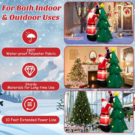 6 Feet Inflatable Christmas Tree and Santa Claus with LED and Air Blower Sale