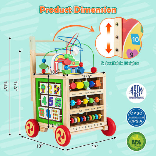 6-In-1 Developmental Learning Educational Toy with Bead Maze Online Hot Sale