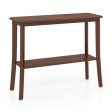 2-Tier Freestanding Wooden Console Table with Open Shelf For Discount