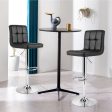 Adjustable Swivel Bar Stool with PU Leather-Black Online Sale