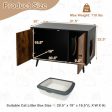 Industrial Cat Litter Box Enclosure with Divider and Cat-Shaped Entries For Cheap