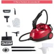 2000W Heavy Duty Multi-purpose Steam Cleaner Mop with Detachable Handheld Unit-Red For Discount